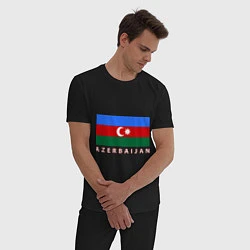 Пижама хлопковая мужская Азербайджан, цвет: черный — фото 2