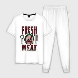 Пижама хлопковая мужская Dota 2: Fresh Meat, цвет: белый