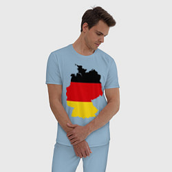 Пижама хлопковая мужская Германия (Germany) цвета мягкое небо — фото 2