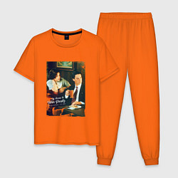 Пижама хлопковая мужская Twin Peaks Bar, цвет: оранжевый