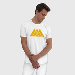 Пижама хлопковая мужская Warlock Symbol, цвет: белый — фото 2