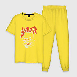 Пижама хлопковая мужская Slayer: Rage Soldier, цвет: желтый