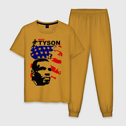 Пижама хлопковая мужская Mike Tyson: USA Boxing, цвет: горчичный