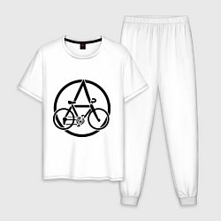 Пижама хлопковая мужская Anarchy Bike, цвет: белый