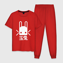 Пижама хлопковая мужская Destiny Rabbit, цвет: красный