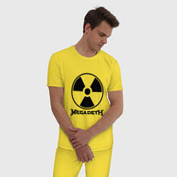 Пижама хлопковая мужская Megadeth: Radioactive, цвет: желтый — фото 2