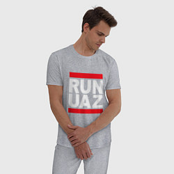 Пижама хлопковая мужская Run UAZ, цвет: меланж — фото 2