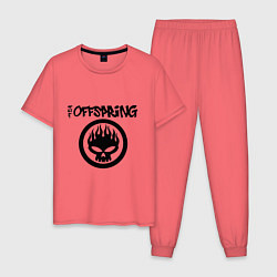 Пижама хлопковая мужская The Offspring, цвет: коралловый