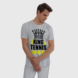 Пижама хлопковая мужская King of tennis, цвет: меланж — фото 2
