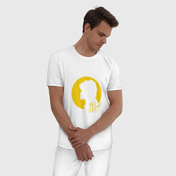 Пижама хлопковая мужская Виктор Цой, цвет: белый — фото 2