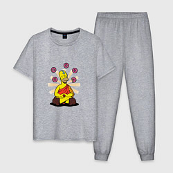 Пижама хлопковая мужская Homer Relax, цвет: меланж