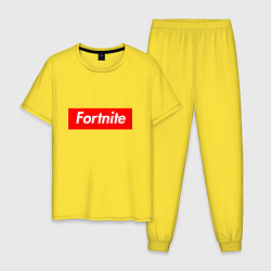 Пижама хлопковая мужская Fortnite Supreme, цвет: желтый