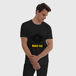 Пижама хлопковая мужская Vault-tec, цвет: черный — фото 2