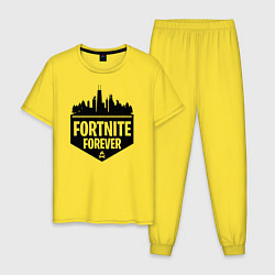 Пижама хлопковая мужская Fortnite Forever, цвет: желтый