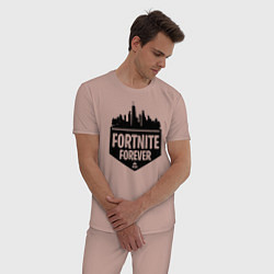Пижама хлопковая мужская Fortnite Forever, цвет: пыльно-розовый — фото 2
