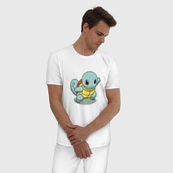 Пижама хлопковая мужская Pokemon Squirtle, цвет: белый — фото 2