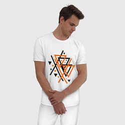 Пижама хлопковая мужская Paul van Dyk: Chaos, цвет: белый — фото 2