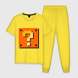 Пижама хлопковая мужская Mario box, цвет: желтый