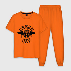 Пижама хлопковая мужская Green Day: Class of 13, цвет: оранжевый