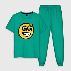Пижама хлопковая мужская GG Smile, цвет: зеленый