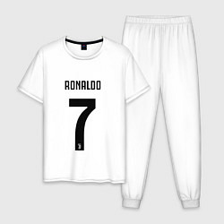 Пижама хлопковая мужская RONALDO 7, цвет: белый