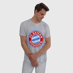 Пижама хлопковая мужская Bayern Munchen FC, цвет: меланж — фото 2