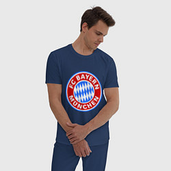 Пижама хлопковая мужская Bayern Munchen FC цвета тёмно-синий — фото 2
