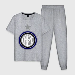 Пижама хлопковая мужская Inter FC, цвет: меланж