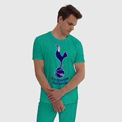 Пижама хлопковая мужская Tottenham FC цвета зеленый — фото 2