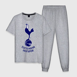 Пижама хлопковая мужская Tottenham FC, цвет: меланж