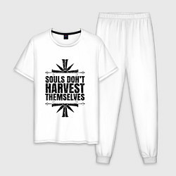 Пижама хлопковая мужская Harvest Themselves, цвет: белый