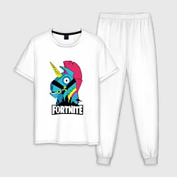 Пижама хлопковая мужская Fortnite Unicorn, цвет: белый