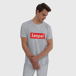 Пижама хлопковая мужская Senpai Supreme, цвет: меланж — фото 2