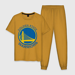 Пижама хлопковая мужская Golden state Warriors, цвет: горчичный