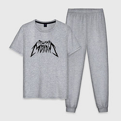 Пижама хлопковая мужская Пошлая Молли: Лого, цвет: меланж