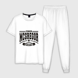 Пижама хлопковая мужская Conor McGregor: Champion 2016, цвет: белый