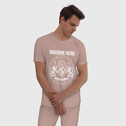 Пижама хлопковая мужская Machine Head MCMXCII, цвет: пыльно-розовый — фото 2