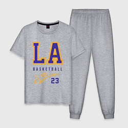 Пижама хлопковая мужская Lebron 23: Los Angeles, цвет: меланж