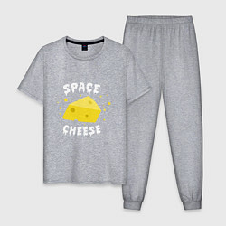 Пижама хлопковая мужская Space Cheese, цвет: меланж