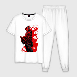Пижама хлопковая мужская Убийца гоблинов, цвет: белый