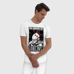 Пижама хлопковая мужская Убийца гоблинов 9, цвет: белый — фото 2