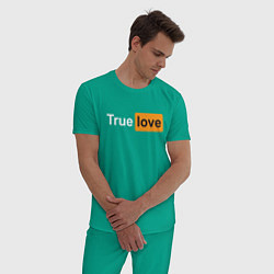 Пижама хлопковая мужская True Love, цвет: зеленый — фото 2