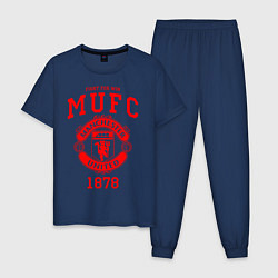 Пижама хлопковая мужская Манчестер Юнайтед цвета тёмно-синий — фото 1