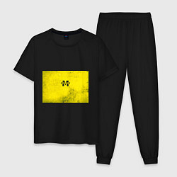 Пижама хлопковая мужская Metro Exodus: Yellow Grunge, цвет: черный