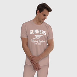Пижама хлопковая мужская Arsenal Guinners, цвет: пыльно-розовый — фото 2