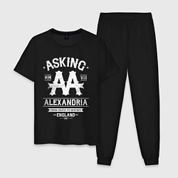 Пижама хлопковая мужская Asking Alexandria: England, цвет: черный