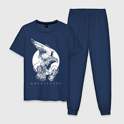 Пижама хлопковая мужская Architects: Wild Eagle, цвет: тёмно-синий