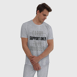 Пижама хлопковая мужская Support only, цвет: меланж — фото 2