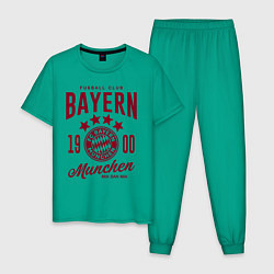 Пижама хлопковая мужская Bayern Munchen 1900, цвет: зеленый