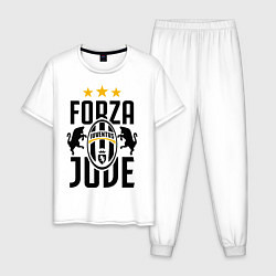 Пижама хлопковая мужская Forza Juve, цвет: белый